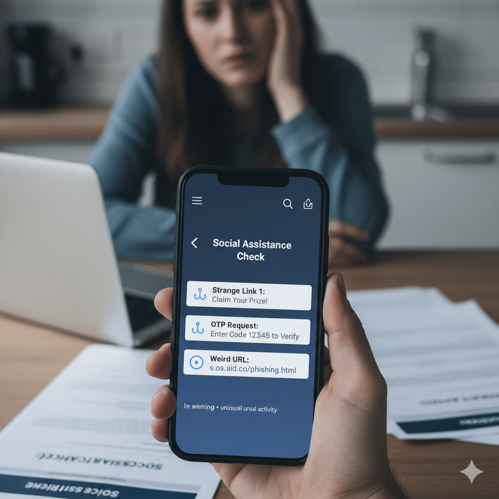 Strange Links or OTP Requests When Checking Social Assistance
