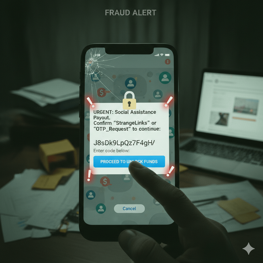 Strange Links or OTP Requests When Checking Social Assistance